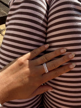 ROSAMORE RING-SET – Rosenquarz & Süßwasserperlen